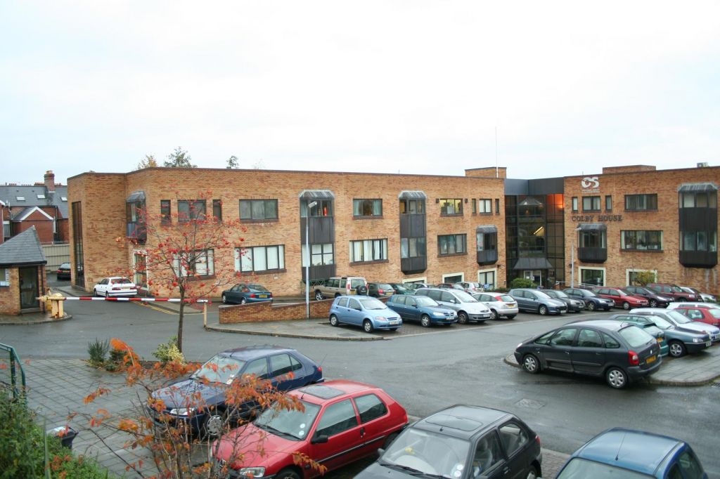 OSNI HQ, Colby House, Belfast.  Antenna is located on the roof.