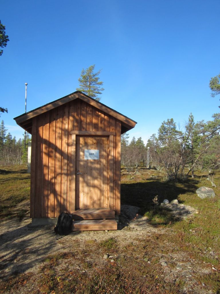 The hut for the equipment.