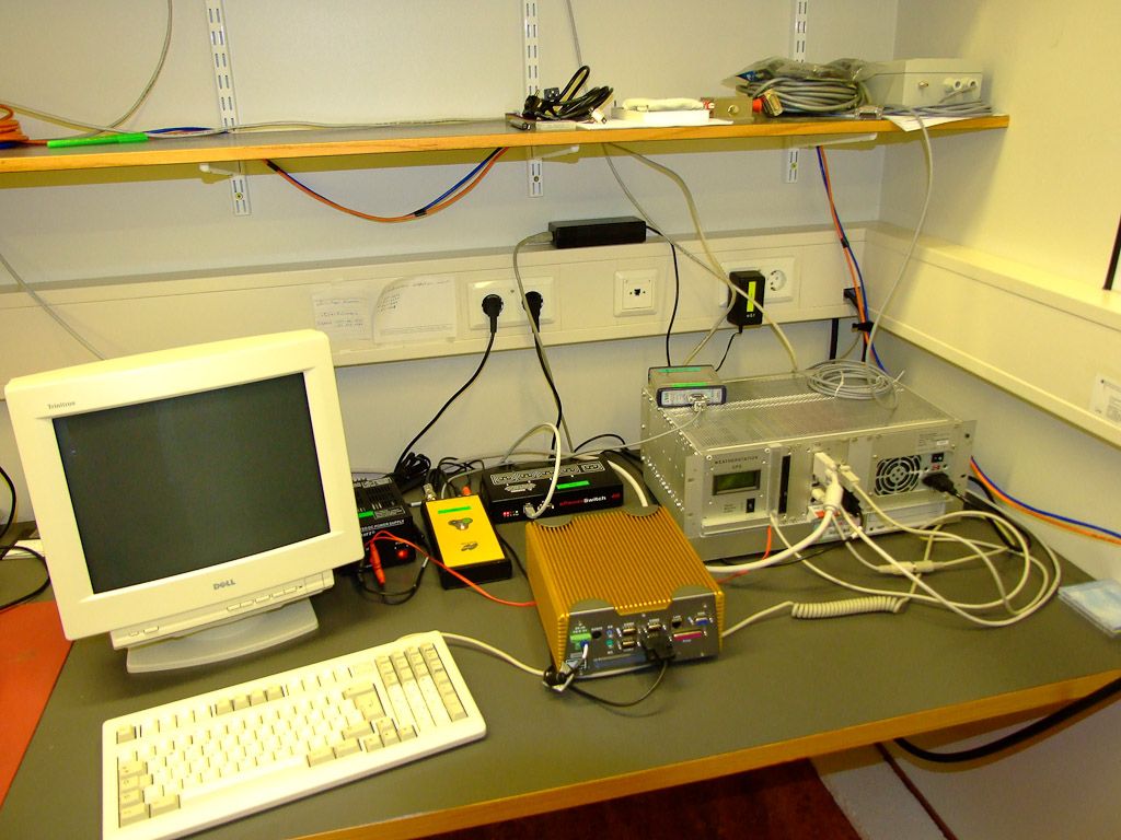 Javad receiver, PC, backup PC and meteo station a.s.o.