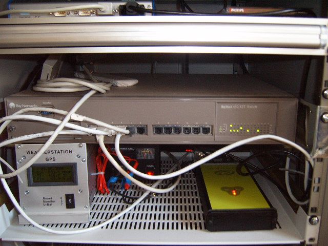 cabinet with GPS+GLONASS receiver, computer, modem, comserver, webswitch, weatherstation a.s.o.