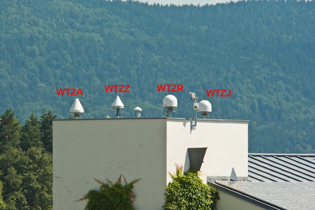 the survey and GNSS antenna tower in Geodetic Observatory Wettzell.